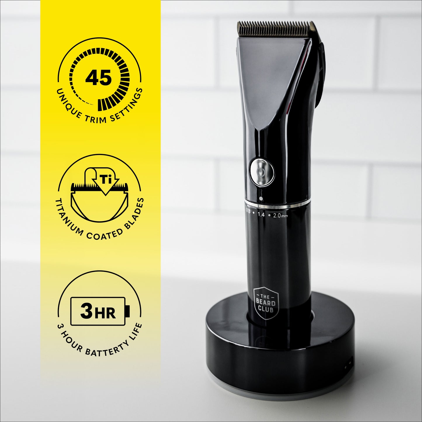 Beard Trimmer for Men Electric Cordless Rechargeable Professional Barber Trimmer, 8Oz