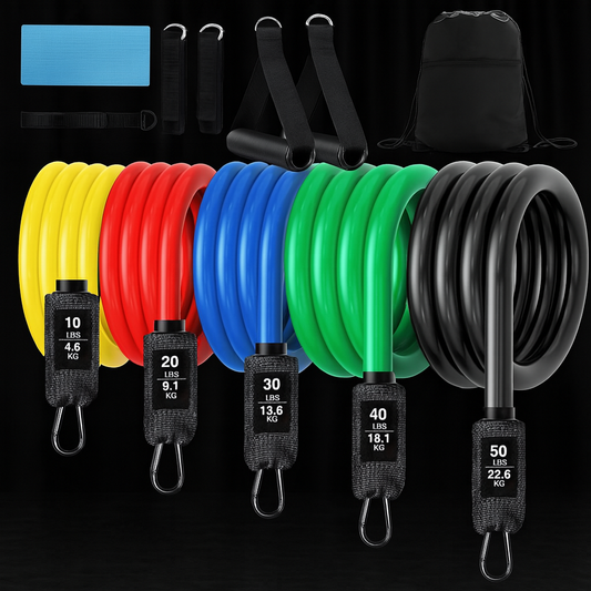 11-Piece Resistance Band Set – Full-Body Workout Gear for Home, Gym & Travel | Strength, Core & Mobility Training