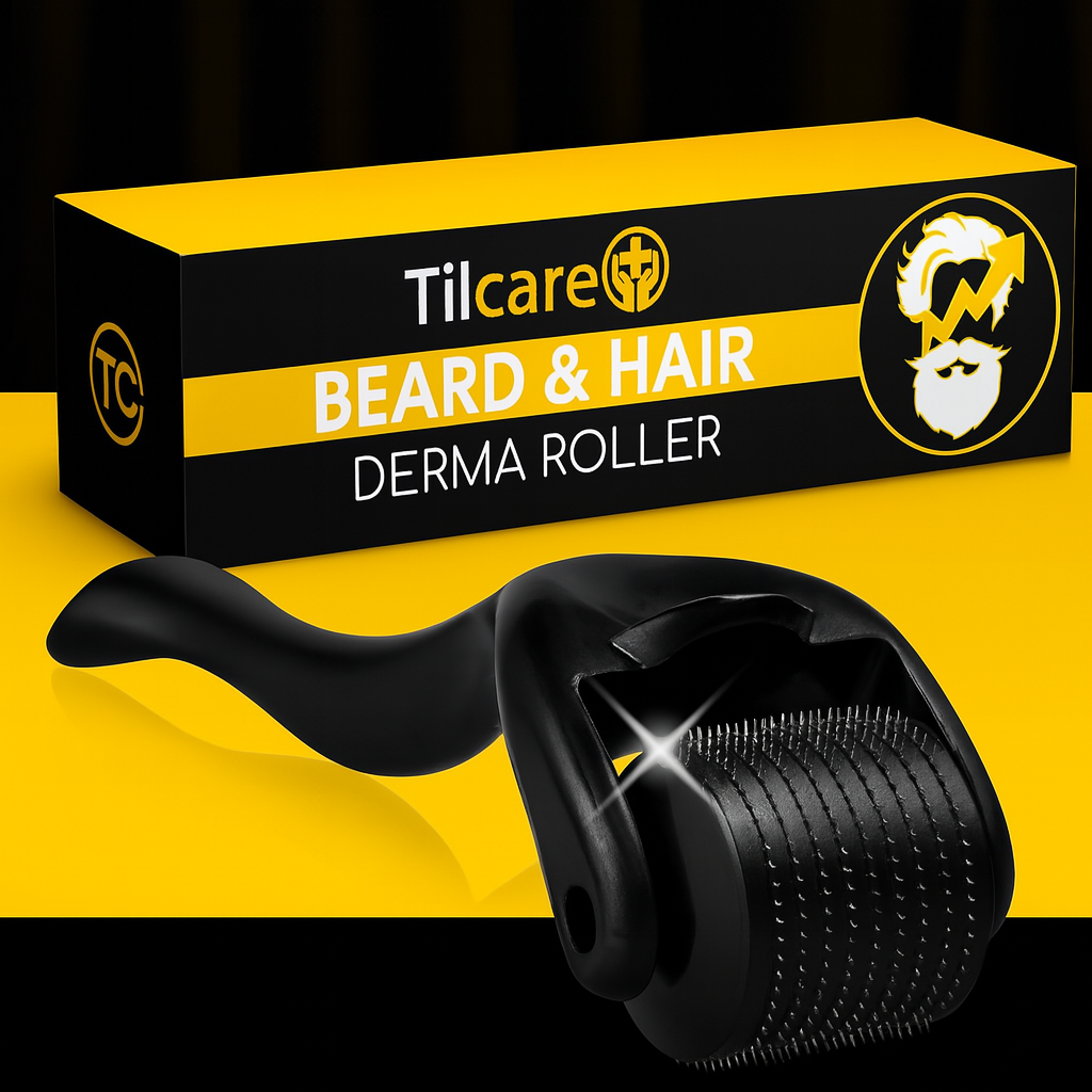 Titanium Beard & Hair Derma Roller – 0.25mm Weapon for Savage Regrowth (1 Pack)